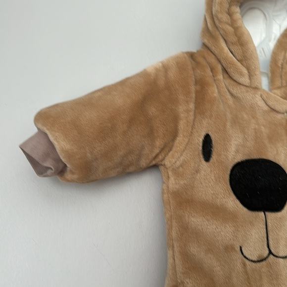 Brown plush bear winter one piece size 3-6 mos - Picture 4 of 5